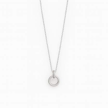 Minimalist Double Circle Stainless Steel Pendant Necklace