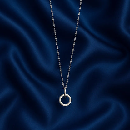 Minimalist Double Circle Stainless Steel Pendant Necklace