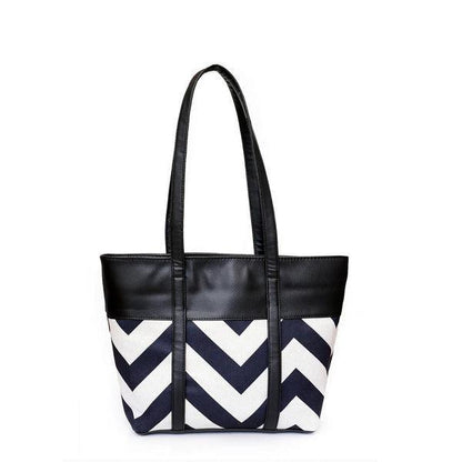 Chevron Pattern Shoulder Tote Bag for Women – Stylish & Spacious