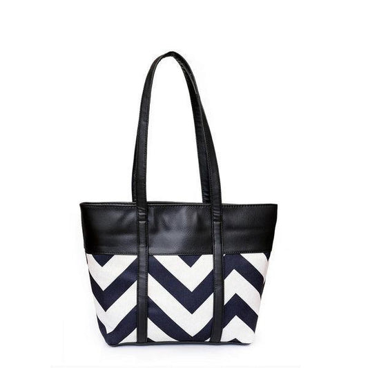 Chevron Pattern Shoulder Tote Bag for Women – Stylish & Spacious