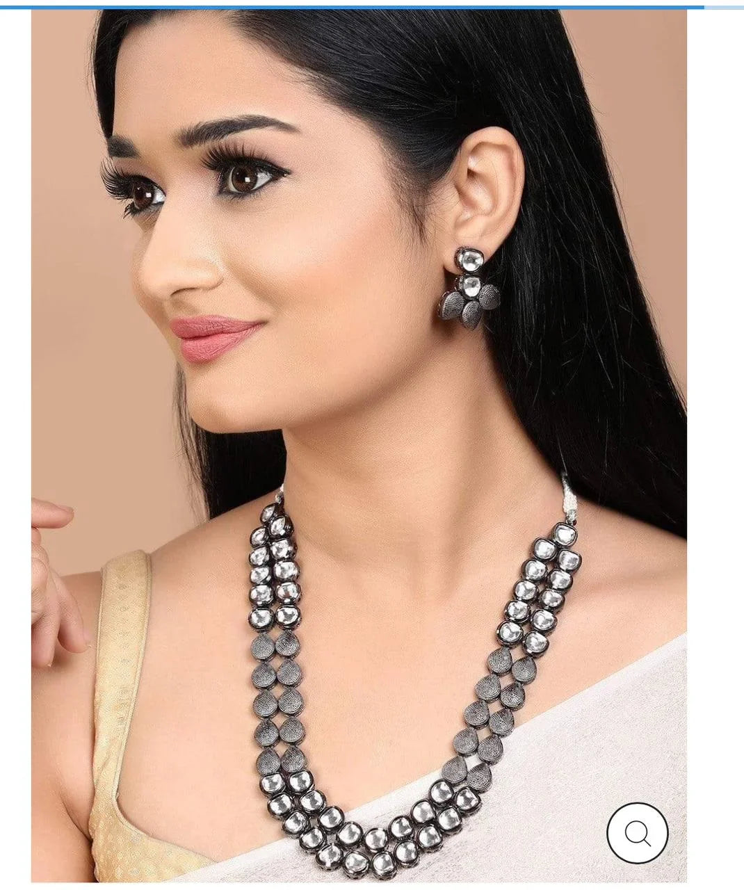 Handcrafted Silver Oxidized Necklace Set