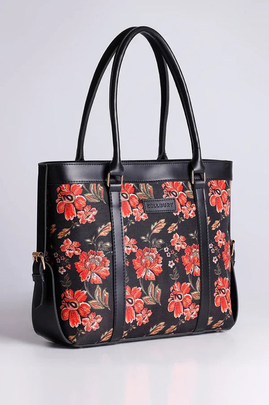 Elegant Floral Print Handbag for Women – Premium Tote Ba AH-37