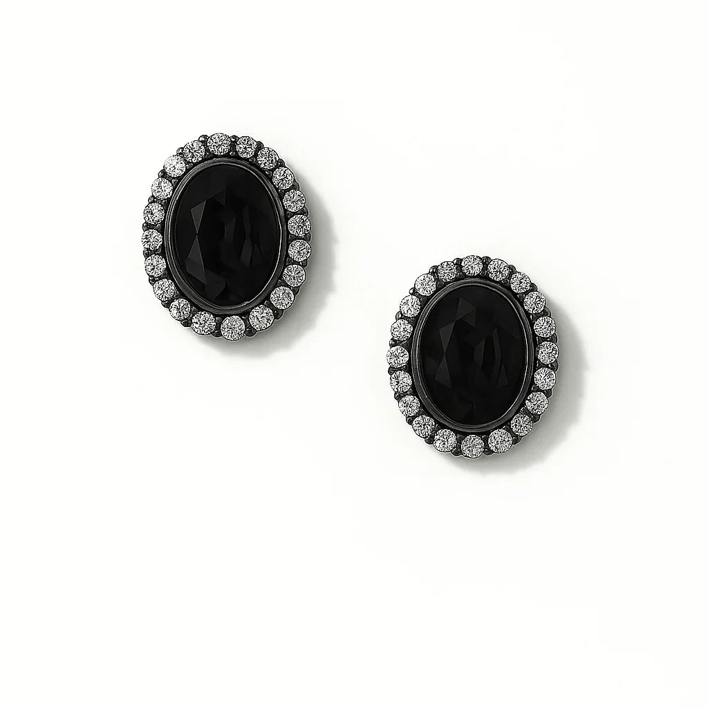 Handcrafted 24k Gold Plated Oval Stud Earrings