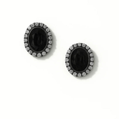 Handcrafted 24k Gold Plated Oval Stud Earrings