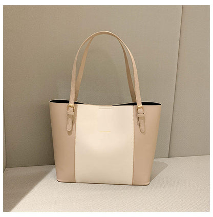 Color Block Large Tote Handbag for Women – Daily Fashion Bag