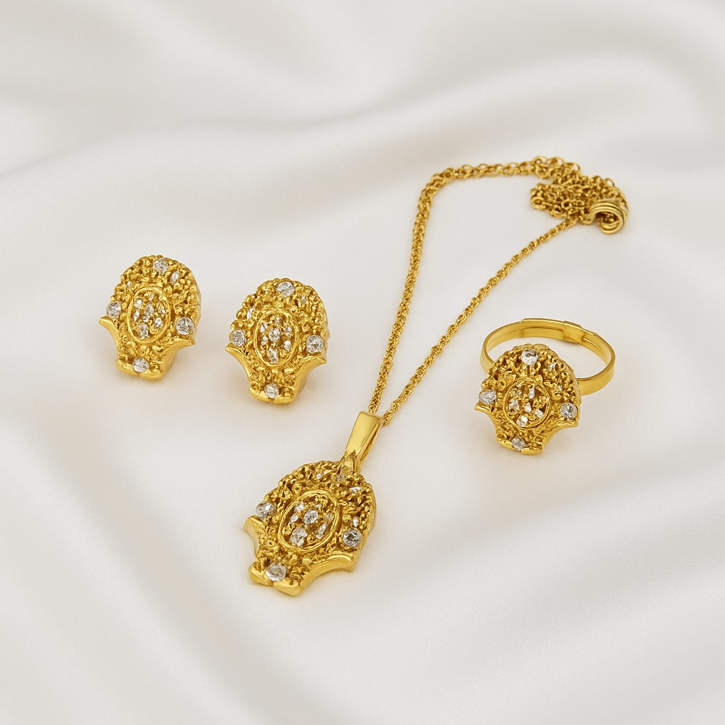 24K Handmade Gold Plated Designer Jewelry Set