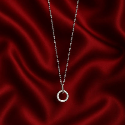 Minimalist Double Circle Stainless Steel Pendant Necklace