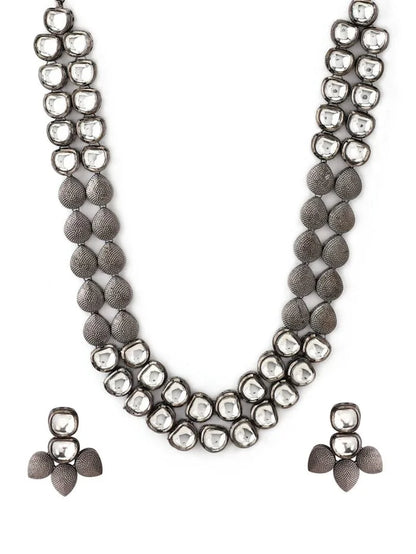 Handcrafted Silver Oxidized Necklace Set